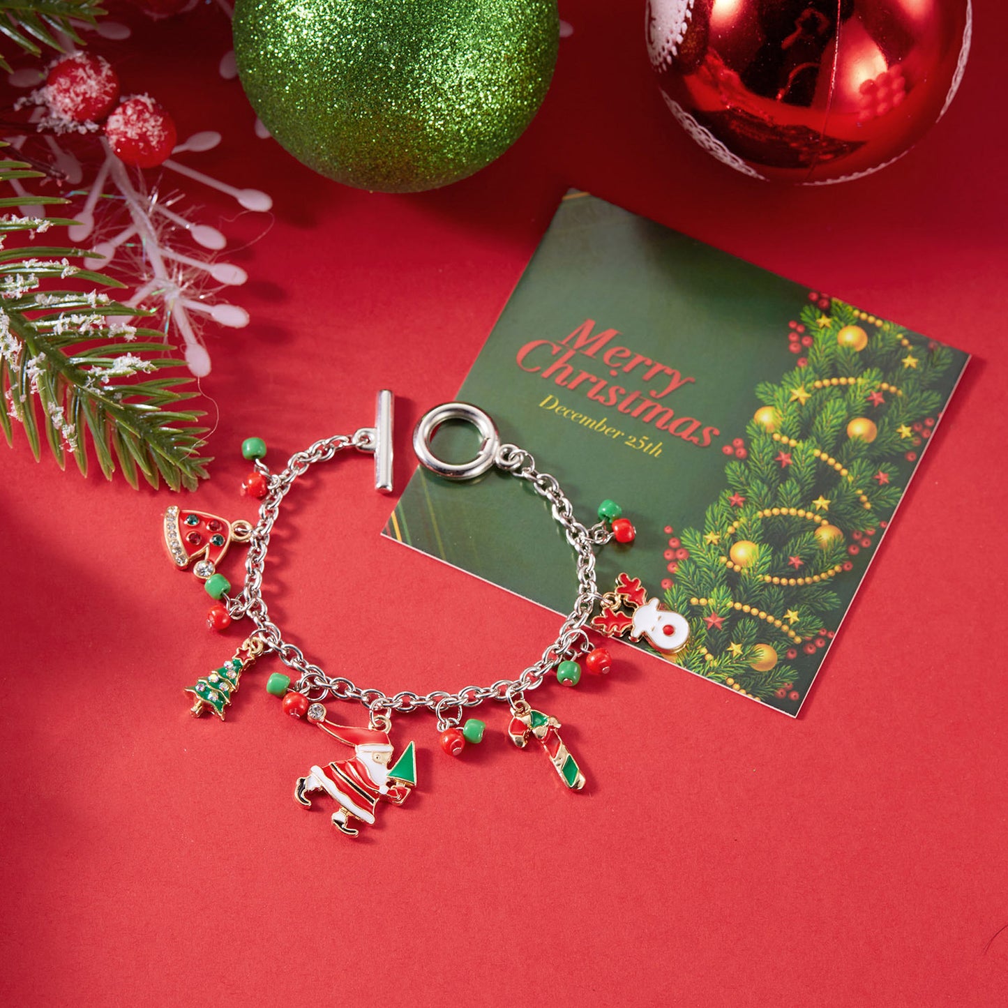 Christmas Pendant Bracelet