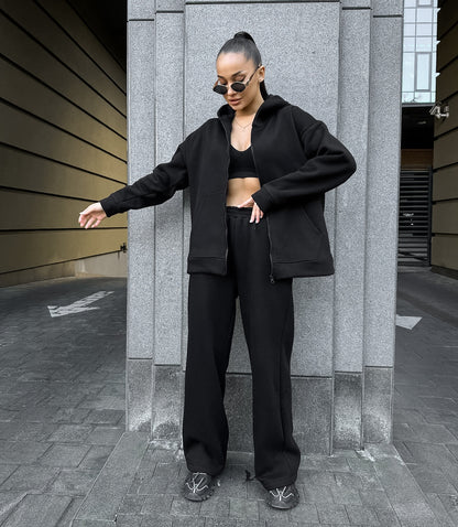 Athleisure Hooded Jacket and Pants Set