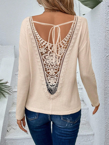 Serenity Laceback Knit Top