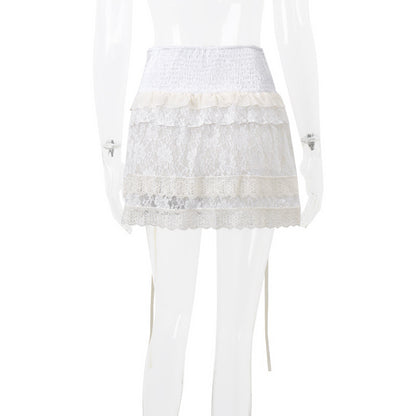 Sweet Lace Patchwork Skirt