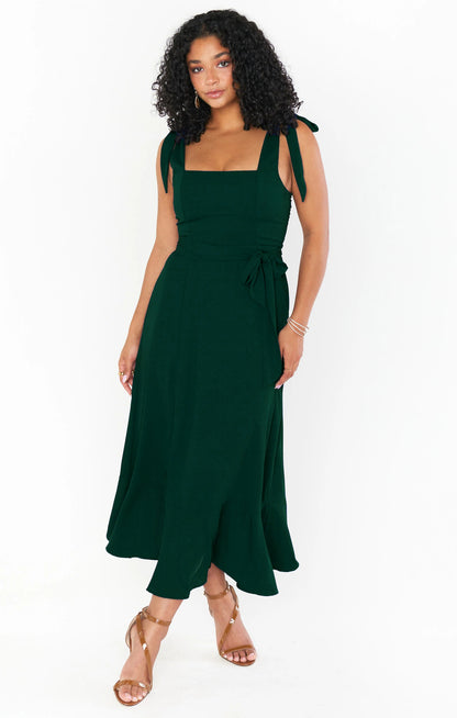 French Temperament High-Grade Split Midi Dress