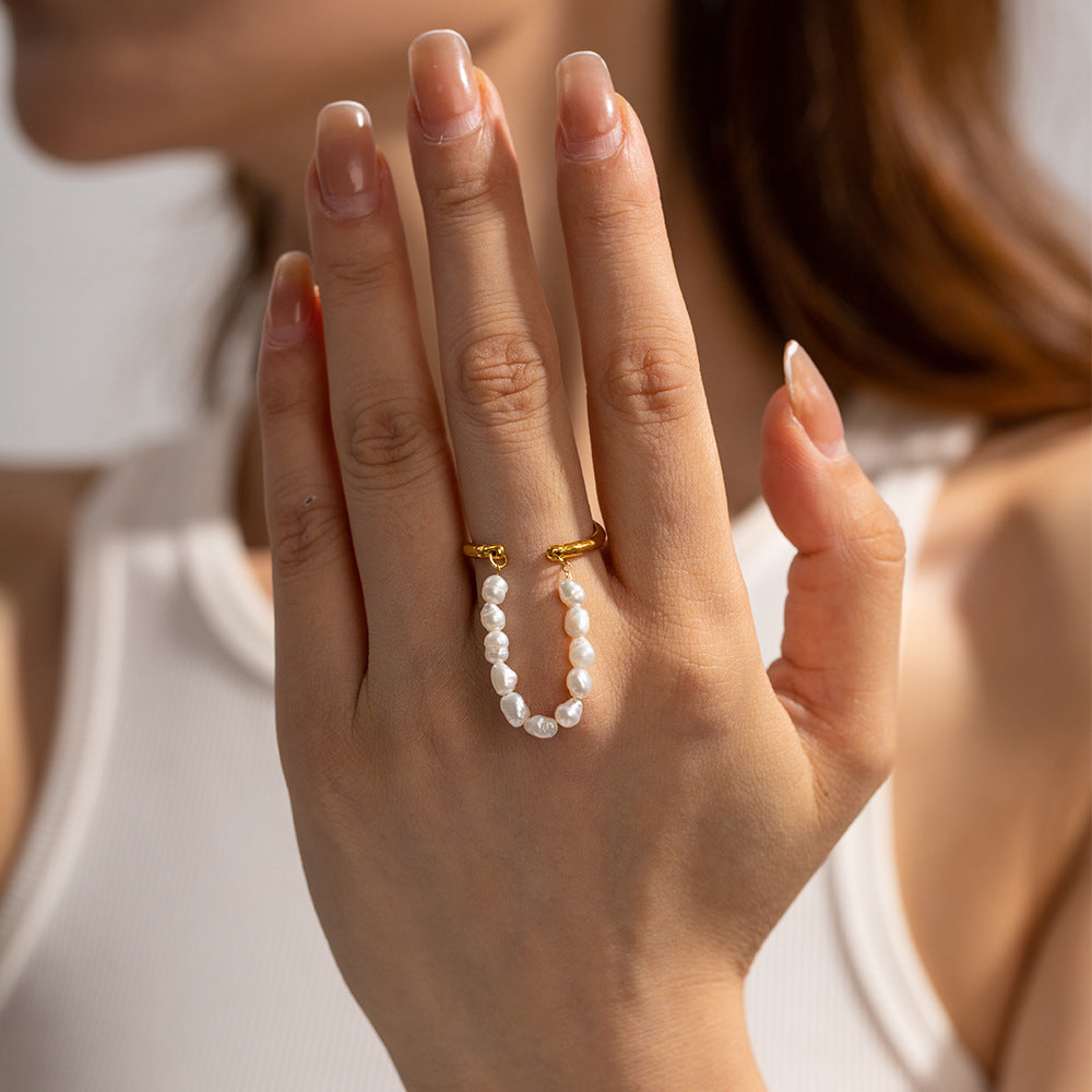 High Quality Pearl Diamond Ring