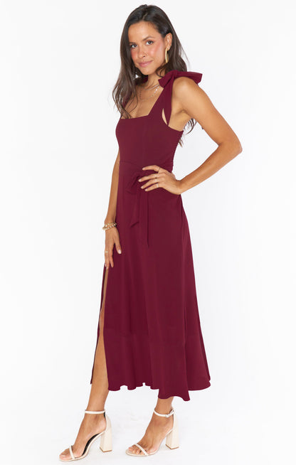 French Temperament High-Grade Split Midi Dress