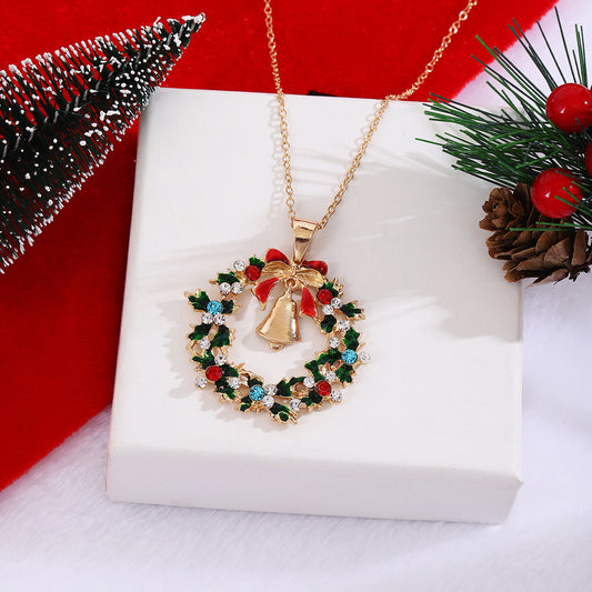 Christmas Wreath Necklace