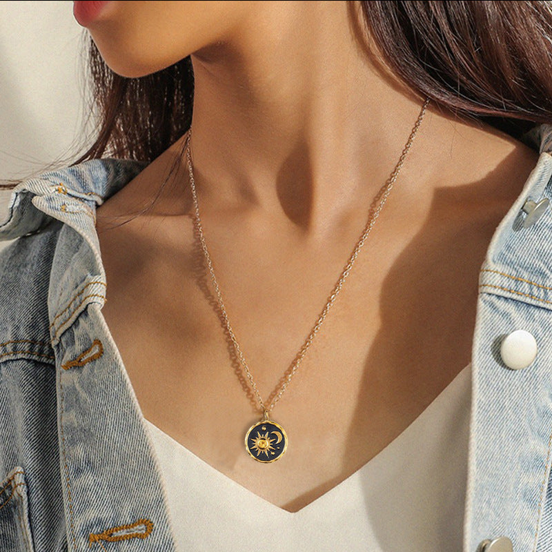 Boho Sun Moon Necklace