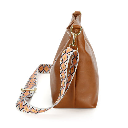 Bohemian European and American Retro Color Matching Crossbody Bag