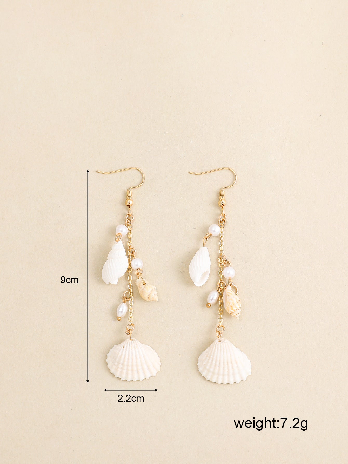 Shell Beads String Conch Earrings