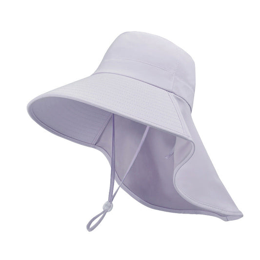 Women Outdoor Neck UV Protection Wide Brim Bucket Hat