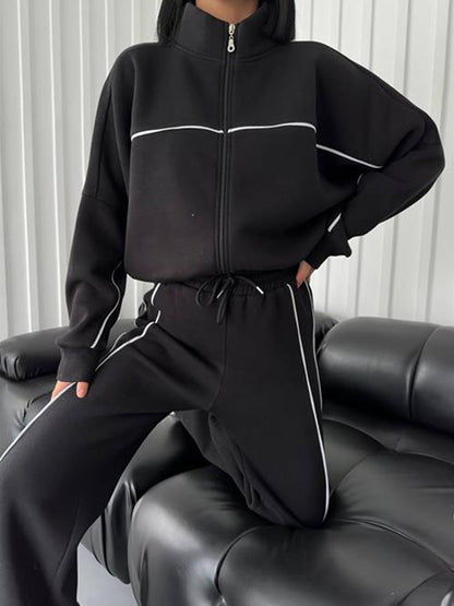 Half Turtleneck Jacket Sport Set