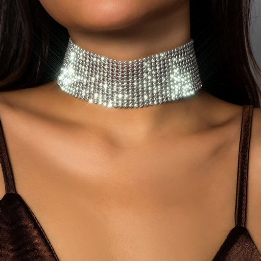 Shiny Rhinestone Choker