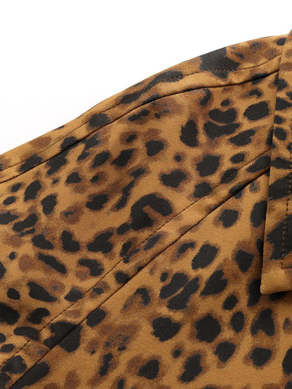 Irregular Leopard Print Coat