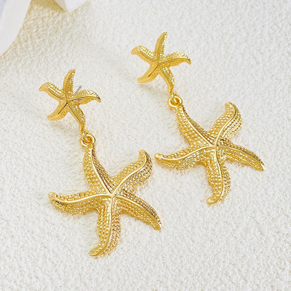 Starfish Pendant Earrings