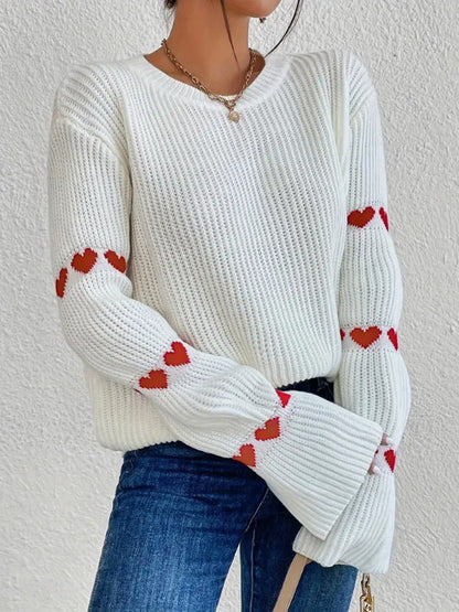 Emilia Heart Detail Knit Sweater