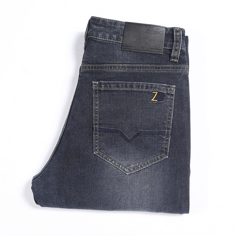 Fit Jeans With a Pieced Back Pocket