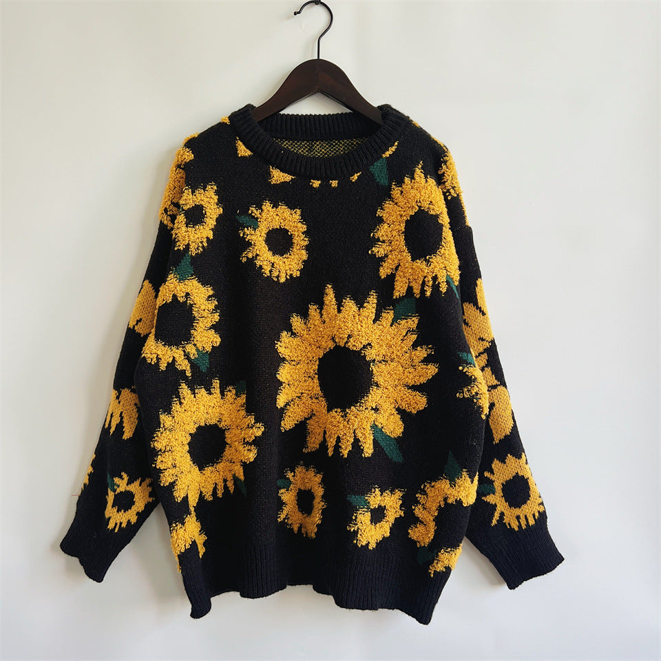 Sunny Bloom Oversized Knit Sweater