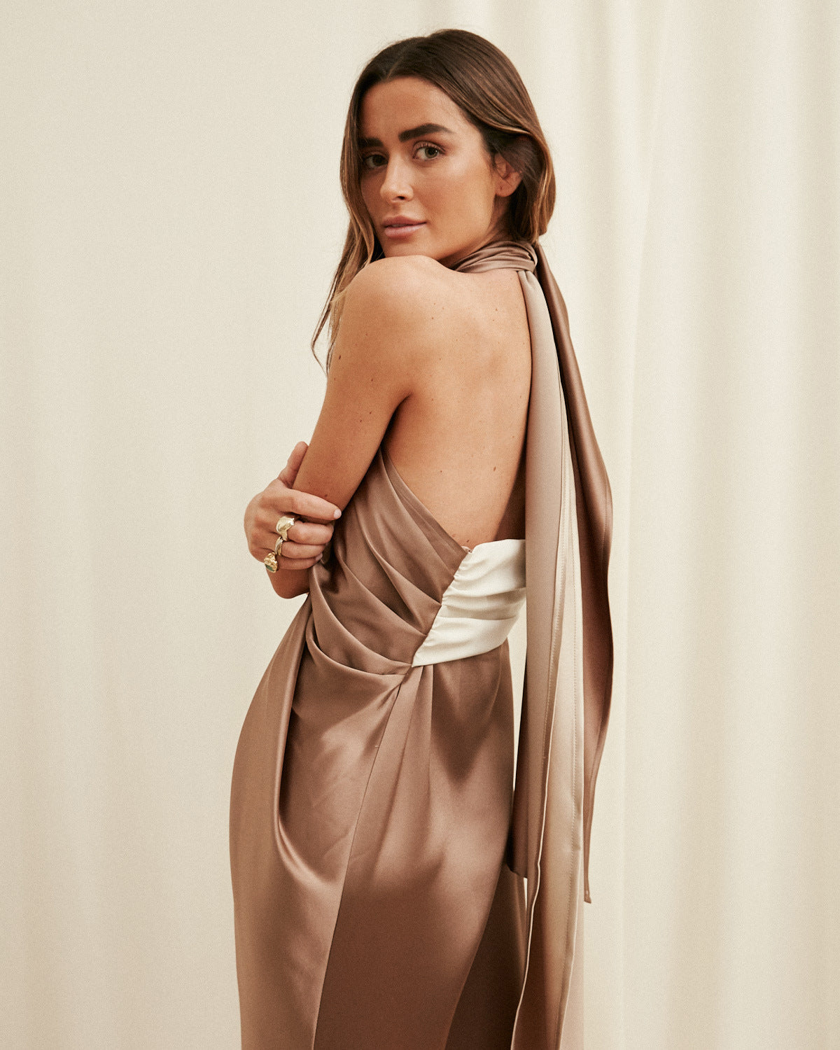 Ethereal Grace Halter Maxi Dress