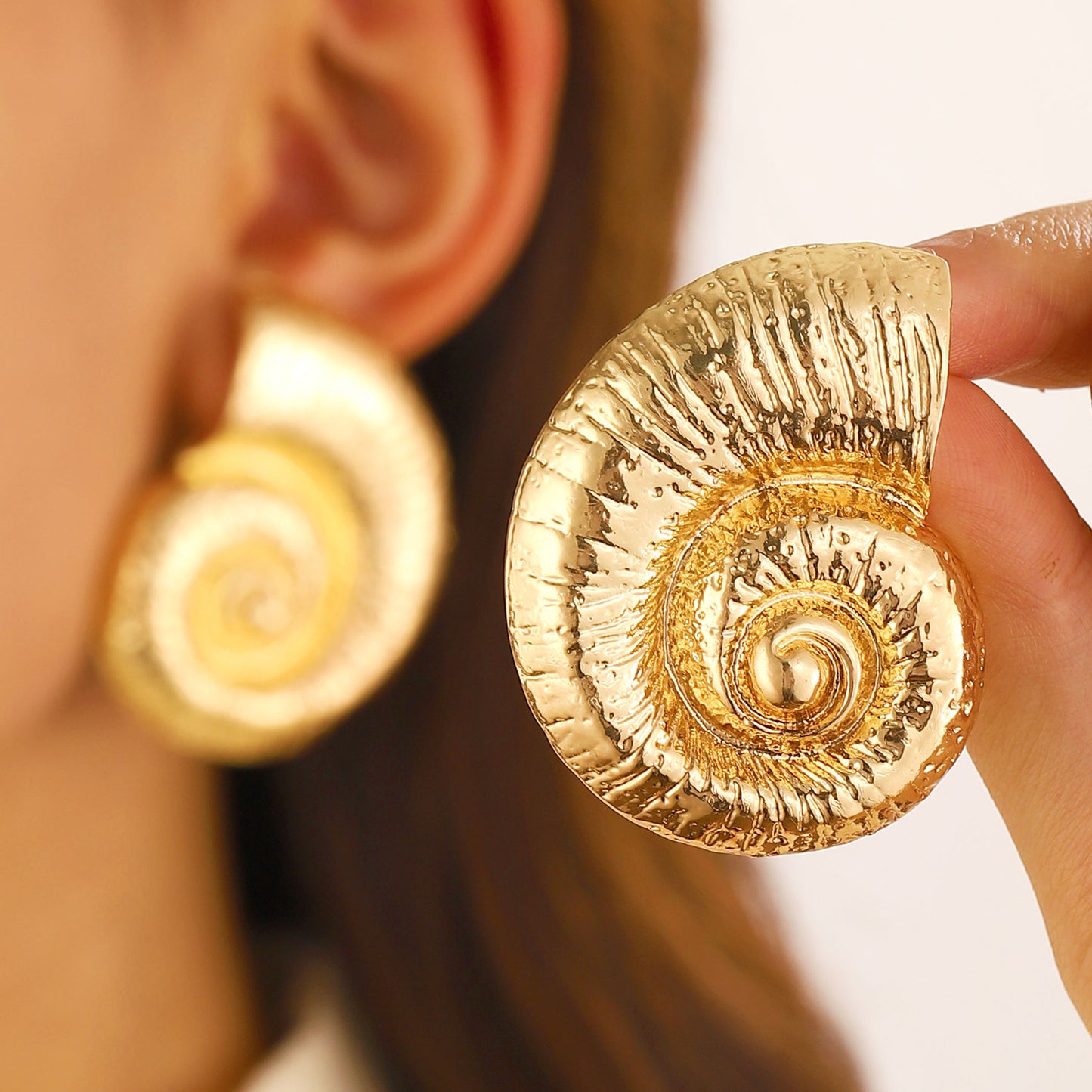 Oversized Conch Earrings