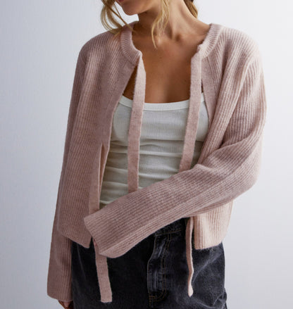 Bow Tie Knit Cardigan