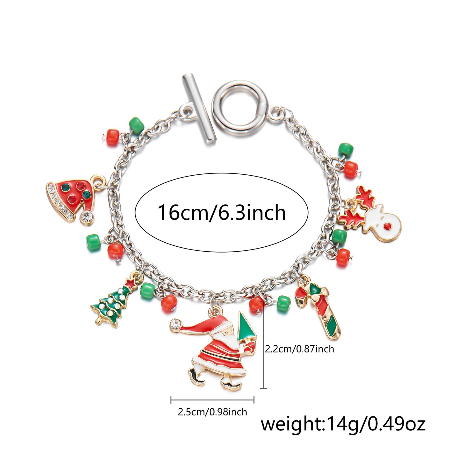 Christmas Pendant Bracelet