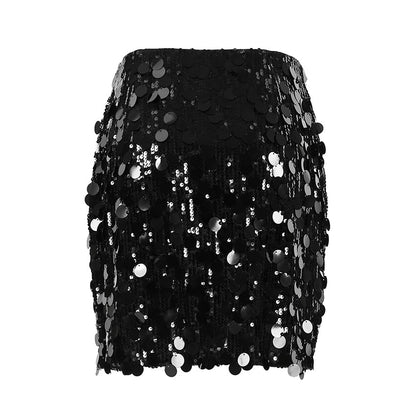 High Waist Round Large Sequin Skirt