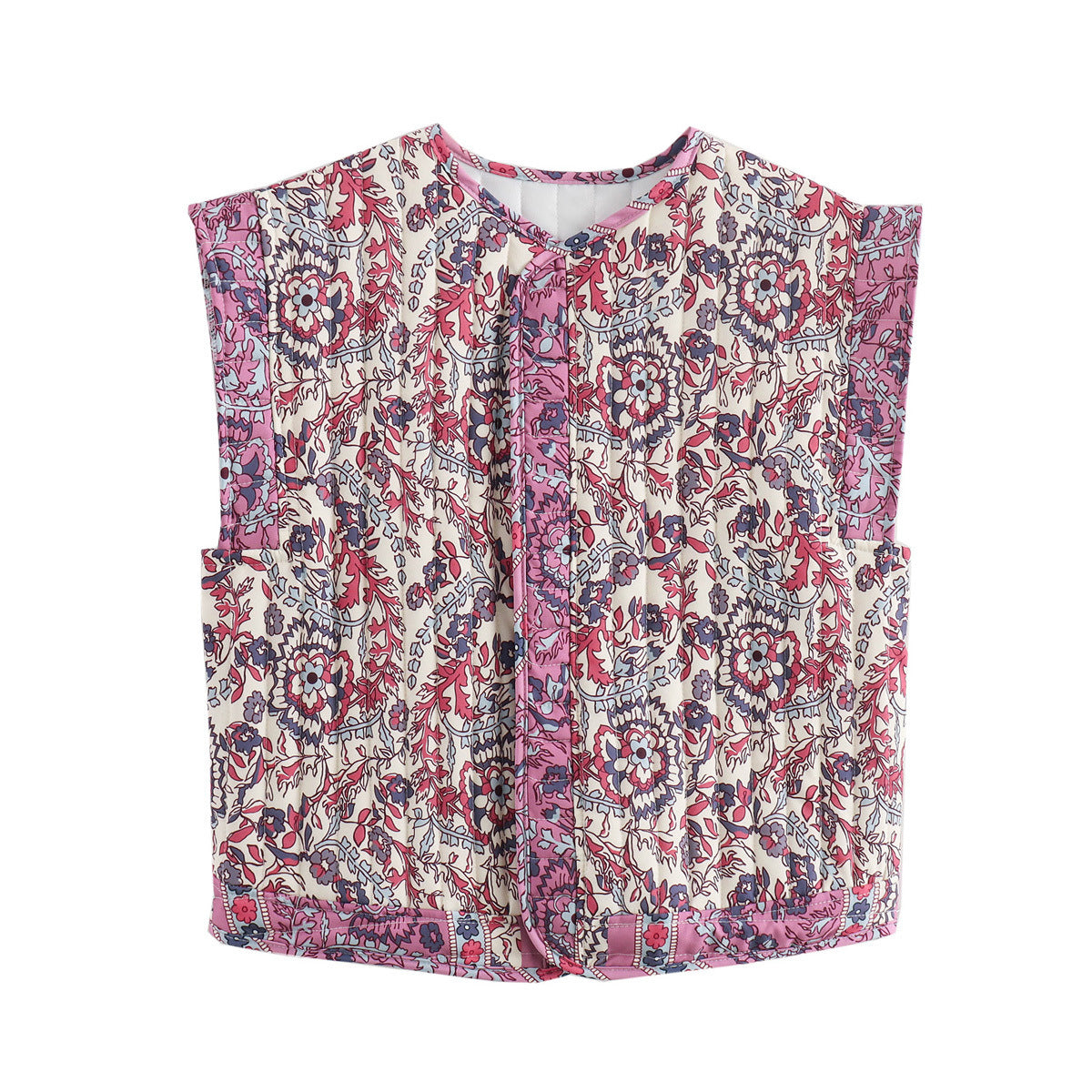 Ethnic Printed Quilted Waistcoat