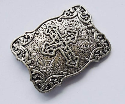 Vintage Style Belt Buckle Cross Belt Buckle