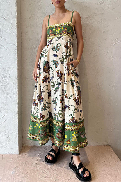 Enchanted Garden Tapestry Maxi Dress