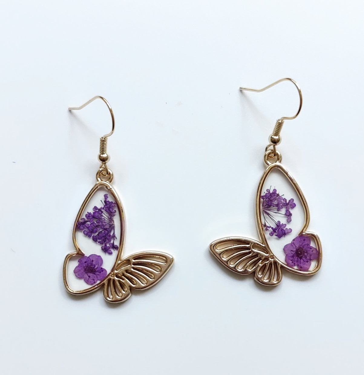 Drop Glue Dried Flower Eternal Flower Earrings