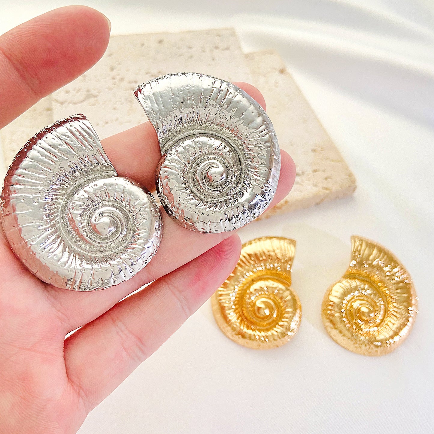 Oversized Conch Earrings