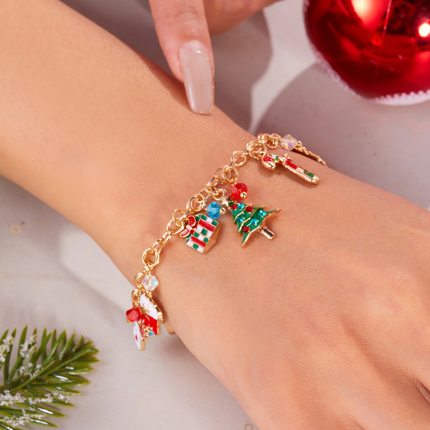 Christmas Pendant Bracelet