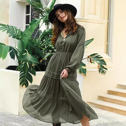 The Wanderer's Whisper Maxi Dress