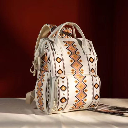 Retro Bohemian Aztec Ethnic Style Multifunctional Backpack