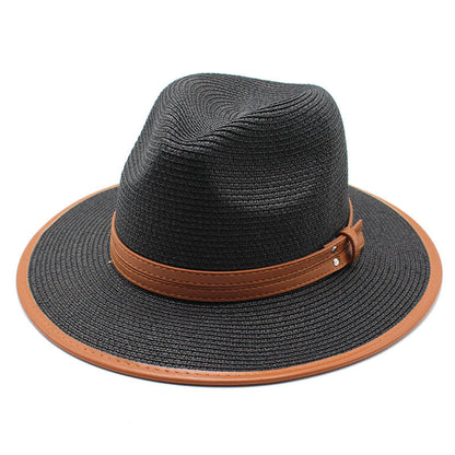 Panama Style Wide Brim Straw Hat