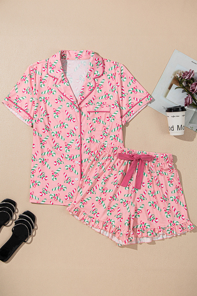 Christmas Candy Cane Pajama Set