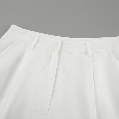 Cotton And Linen Casual High-Waisted Wide-Leg Pants