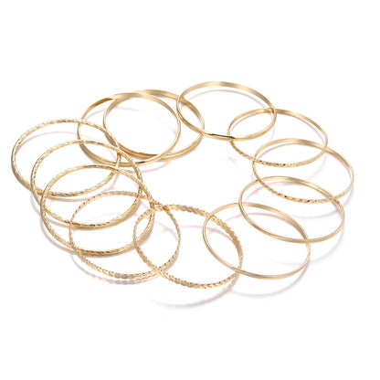 Embossed Twist Bracelet Set