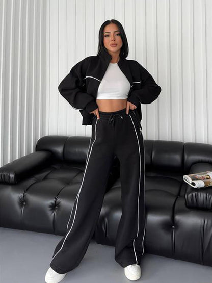 Half Turtleneck Jacket Sport Set