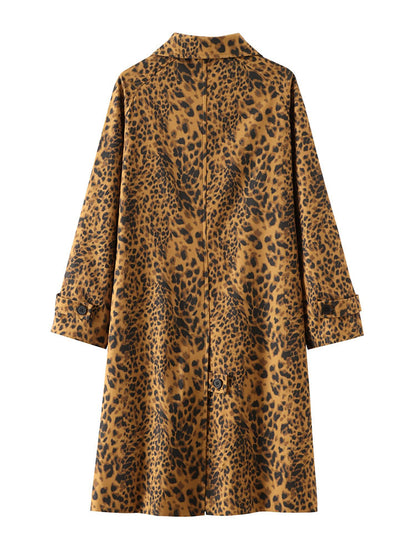 Irregular Leopard Print Coat