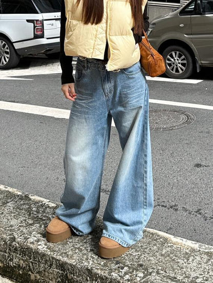 Make Old Baggy Wide-Leg Jeans