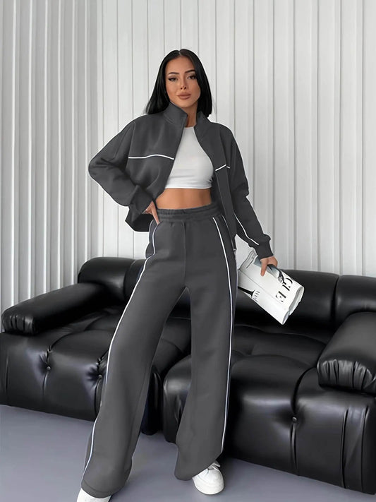 Half Turtleneck Jacket Sport Set