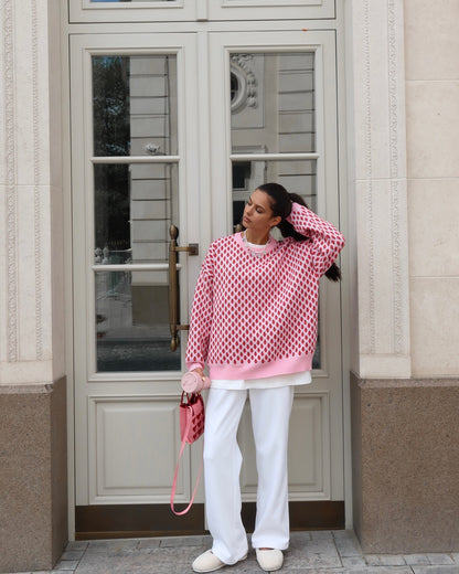 Casual Loose Cute Strawberry Knit Sweater