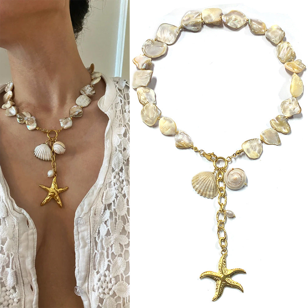 Bohemian Oversized Shell Necklace