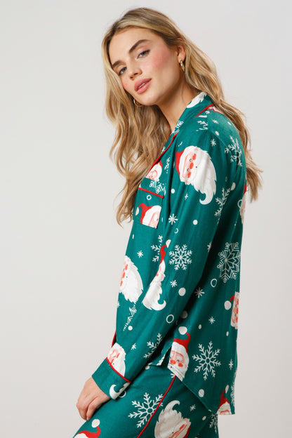 Santa Snowflake Pajama Set