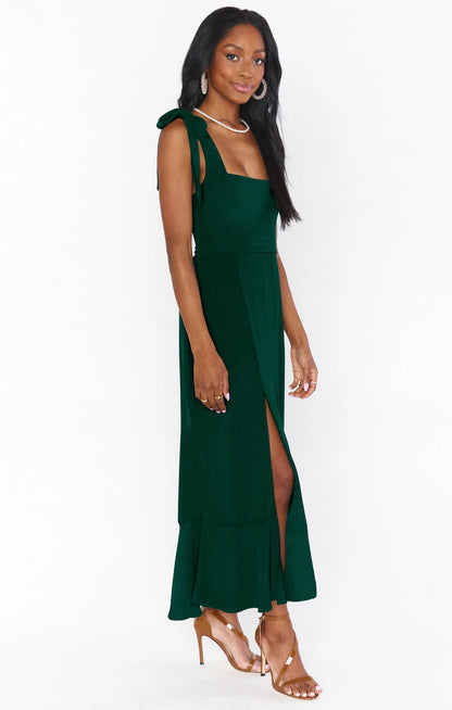 French Temperament High-Grade Split Midi Dress