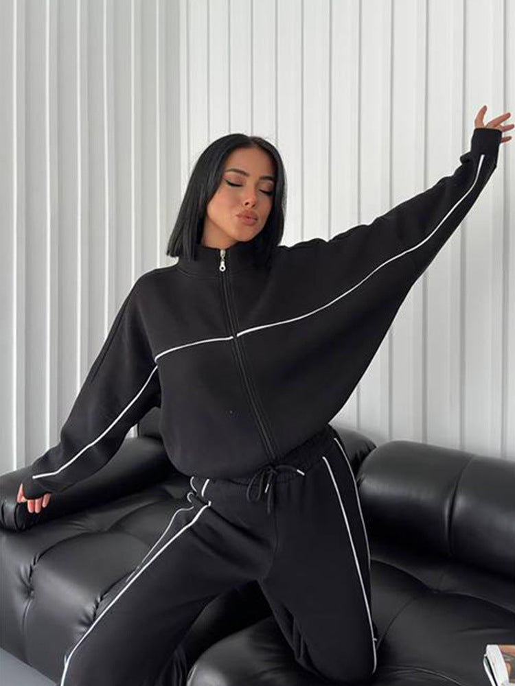 Half Turtleneck Jacket Sport Set