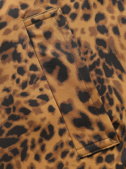 Irregular Leopard Print Coat