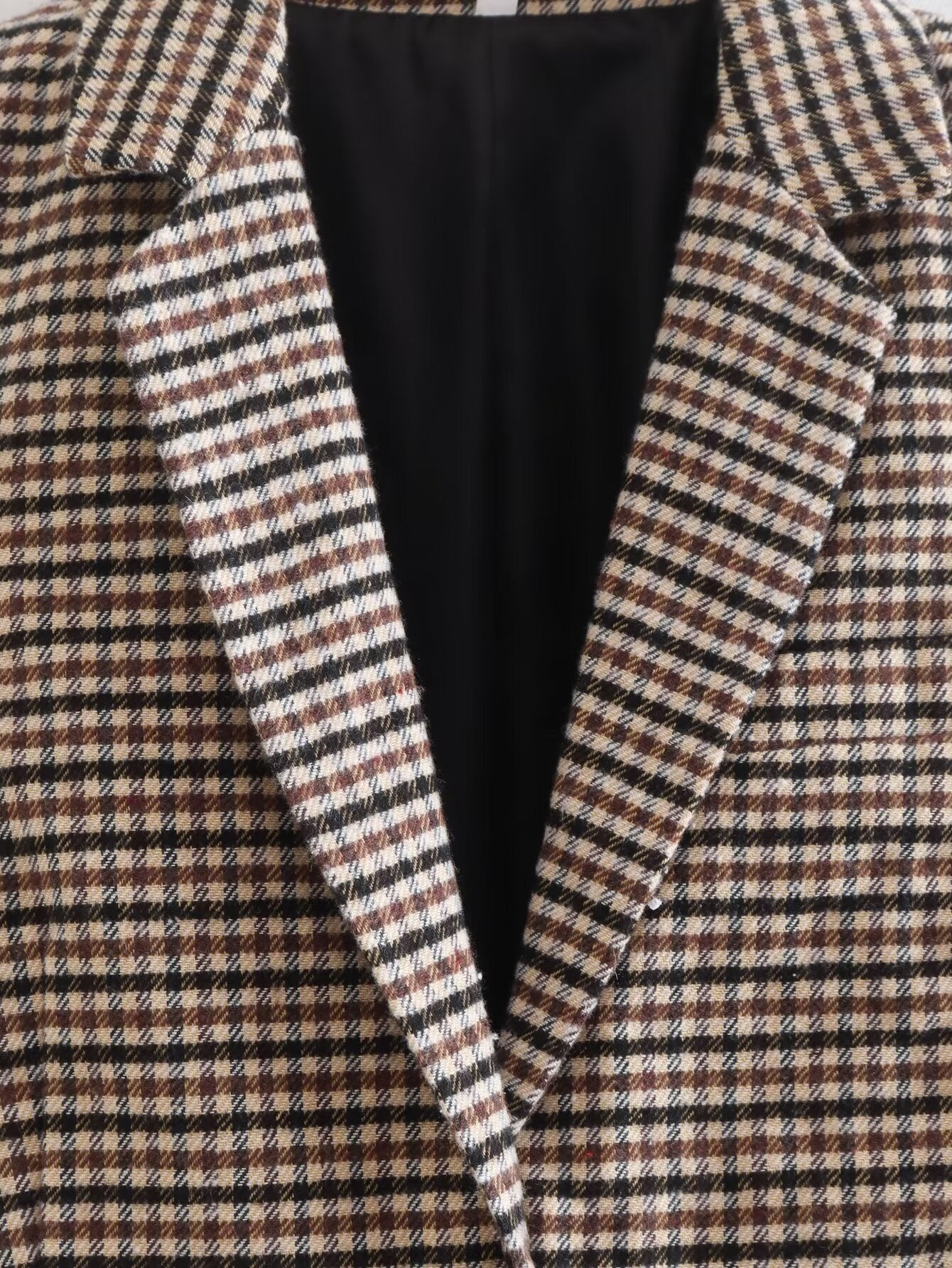 Plaid Brushed Suit Jacket