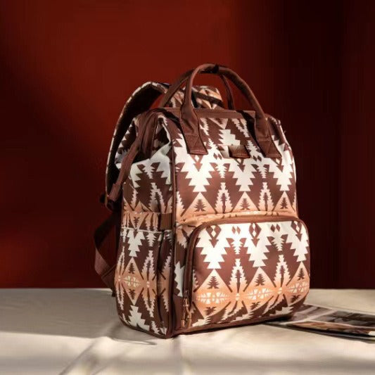 Retro Bohemian Aztec Ethnic Style Multifunctional Backpack