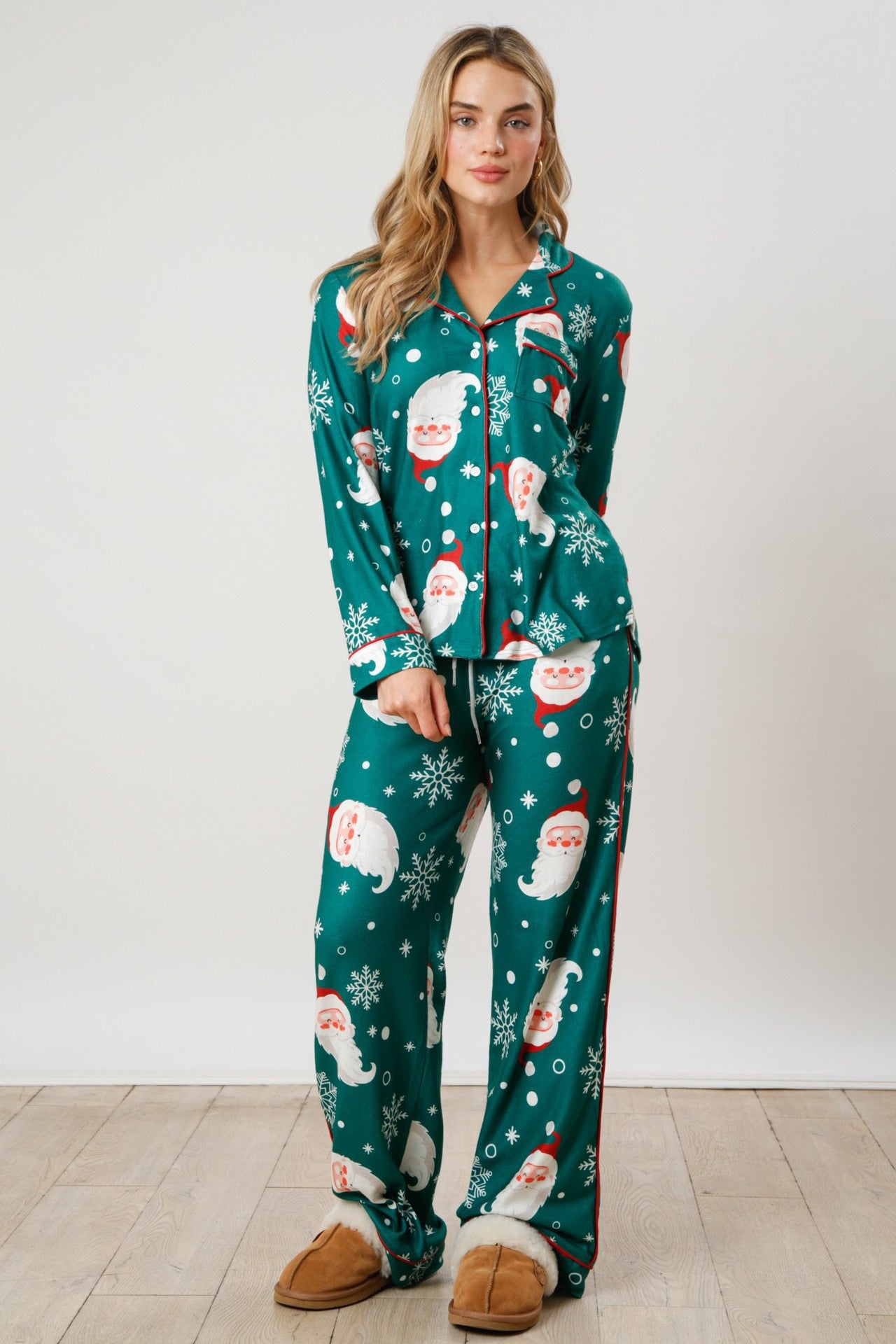 Santa Snowflake Pajama Set