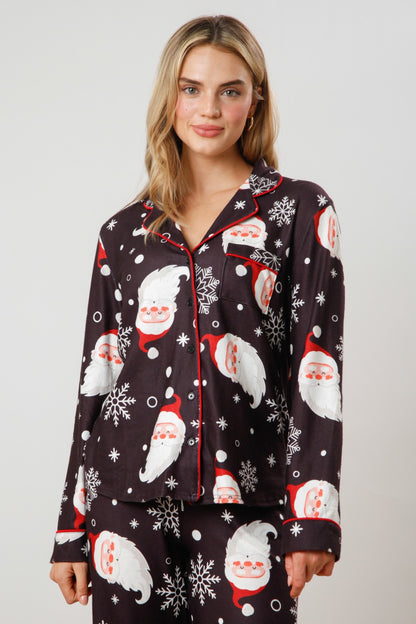 Santa Snowflake Pajama Set